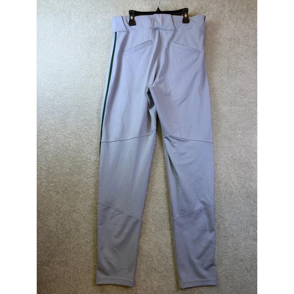 Nike Baseball Pants Mens Small Gray Green Stripe BQ6435-055 Team Tapered NEW